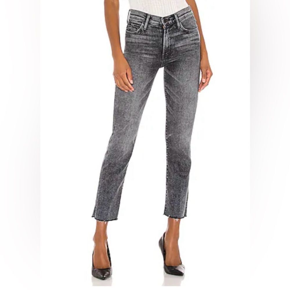 MOTHER High waist rascal ankle fray jeans